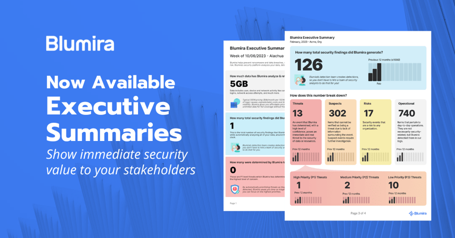 Now Available: Blumira’s Executive Summaries
