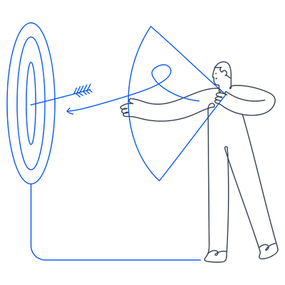 marketing, business _ target, bow, arrow, shoot, customer, client, man, people-1-1